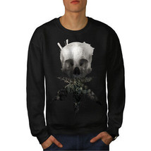Wellcoda Skull Cannabis Pot Mens Sweatshirt, Scary Casual Pullover Jumper - £24.11 GBP+
