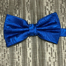 New Men&#39;s BUTTERFLY Design Royal Blue Pre-tied Bow tie Prom Wedding Form... - £8.09 GBP