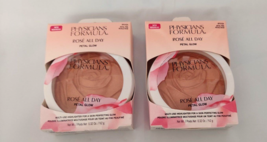 2 Physicians Formula Rose All Day Glow Highlighter Petal Pink PF 11124 New - £11.86 GBP