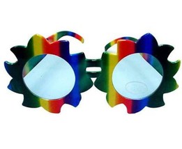 1 RAINBOW SUN PARTY SUNGLASS adult pride colorful summer men women gay parade - £6.71 GBP