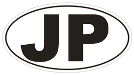 JP Japan Oval Bumper Sticker or Helmet Sticker D145 Euro Oval Country Code - £1.10 GBP+