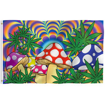 Anley Fly Breeze 3x5 Foot Marijuana Mushroom Flag - Weed Shrooms Flags - £5.42 GBP