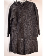 Krizia Womens Black Leopard Print LS Shirt Skirt Set 40 Italy - $203.74 CAD