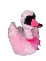 Dan Dee Swan Plush 16&quot;  Pink Collectors Choice Soft Cuddly Love Swim Fluffy - $7.95