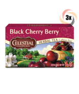 3x Boxes Celestial Seasoning Black Cherry Berry Herbal Tea | 20 Bag Each... - $31.32 CAD