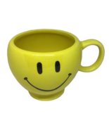 Happy Smiley Face Coffee Mug Smile Yellow Retro Teleflora Planter 60&#39;s O... - £15.53 GBP