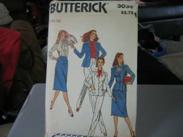 Butterick 3036 Lined Jacket, Blouse, Skirt &amp; Pants Pattern - Size 18 Bus... - $9.78