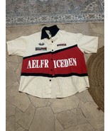 Vintage Aelfric Eden Nascar Turbo Drive Racing Short Sleeve Shirt Medium M - $48.59 CAD