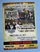 LYNYRD SKYNYRD 38 SPECIAL 2008 NYE Concert VIP PASS LAMINATE Pikeville KY - $14.83