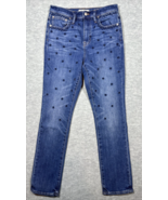 Madewell High Rise Slim Boyfriend Embroidered Flowers Women’s Jeans 26 - $19.93