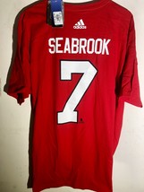 adidas  NHL T-Shirt Chicago Blackhawks Brent Seabrook Red sz S - £4.60 GBP