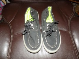 Sperry Top Sider Halyard Canvas Boat Deck Shoes Lace Up Youth Boys Sz 6 ... - $36.40