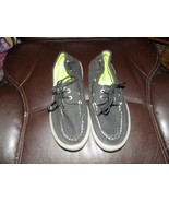 Sperry Top Sider Halyard Canvas Boat Deck Shoes Lace Up Youth Boys Sz 6 ... - $36.00
