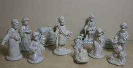 Vintage White Ceramic  Nativity Figure Set By Glenview Christmas Story - £34.11 GBP