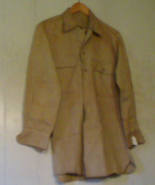 US Army WWII  Era Khaki Size 16 x 33 Shirt Jacket Great Condition No Mot... - $658.39 MXN
