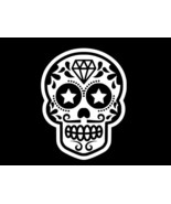 Sugar Skull Day of Dead with Diamond Vinyl Decal Car Sticker CHOOSE SIZE... - £2.20 GBP+