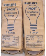 Philips 60 Watt 130 Volt A19 Frosted Incandescent Lamps (4) Bulbs - $221.29 MXN