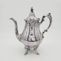 Vintage Wallace Baroque Silverplate Coffee Tea Pot Ornate Footed #282 - £73.21 GBP