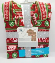 Disney Store Flannel Pajamas Star Wars Christmas Holiday Boys/Girls Unisex S 7/8 - £23.48 GBP