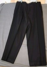 VTG Talbots Woman Dress Pants Sz 20W Black Pure New Wool Lined Classic C... - $24.95