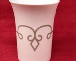 Starbucks Coffee Tea Cup 2014 Modern White w/ Taupe Scroll Diamond Desig... - $9.90