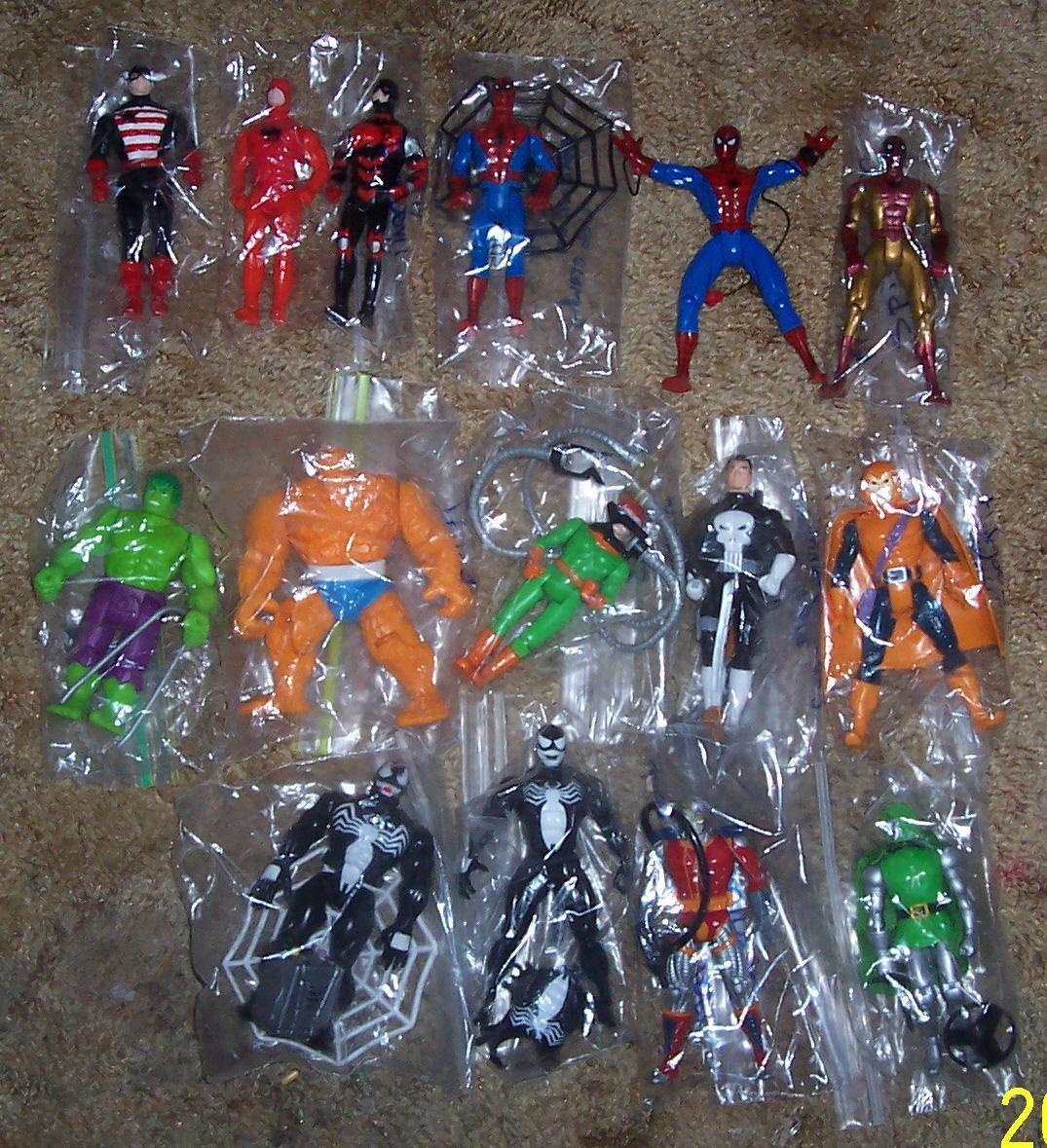 Primary image for 1990 Toy Biz Marvel Super Heroes 15 figure Collection Lot Rare HTF