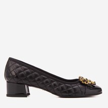 The Bellarose Black Quilted Leather Women Heel image 6