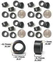 24pc Hi Performance ideal TCR MK 1 MK 2 Rear Silicone Slot Car Tires Drag Tuneup - £19.65 GBP