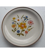 Vintage 1980's Spring Flowers Collectible Handpainted Stoneware Dinner P... - $17.99
