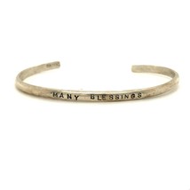 Vtg Sign Sterling Toby and Max Comstock Carve Many Blessings Cuff Bracelet 6 3/4 - £47.48 GBP