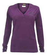 New Harley-Davidson Women&#39;s Purple V-neck Henley Shirt &quot;Instill Life&quot; - ... - $38.47 CAD