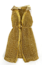Vintage Barbie 1969 Gold Metallic Mesh Sleeveless Swimsuit Cover-up 1115 - £15.98 GBP