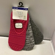 Time and Tru Liner Socks Women Shoe Size 4-10 Soft Pink - €8,65 EUR