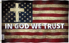 Anley 3x5 Foot in God We Trust Flag - Religion Jesus Christian Flags Polyester  - £5.85 GBP