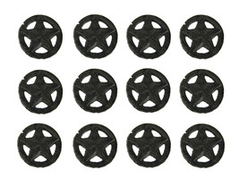 Set of 12 Rustic Brown Western Star Cast Iron Cabinet Knobs or Drawer Pulls - $45.53
