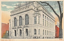 Troy New York~Music Hall~Charles W Hughes Published 1920s Postcard - £3.04 GBP