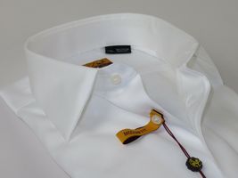 Men 100% Egyptian Cotton Shirt French Cuffs Wrinkle Resistance ENZO 71402 White image 5