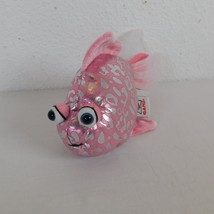 Lil&#39;kinz Pink Glitter Fish Stuffed Animal Plush Ganz Webkinz Hard Eyes 8&quot; Long - £4.75 GBP