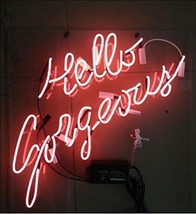 New Hello Gorgeous Wall Decor Acrylic Beer Bar Light Lamp Neon Sign 24&quot;x20&quot; - £187.86 GBP