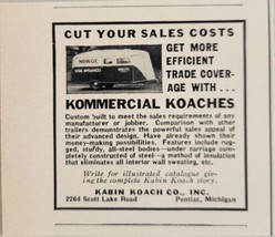 1937 Print Ad Kommercial Koaches Trailers Manufacturers Kabin Koach Pontiac,MI - $8.08