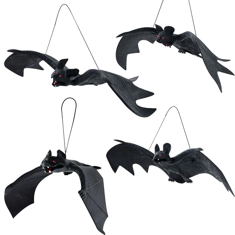 Play 1pc Lifelike A Bat Halloween Hanging Decoration Haunted House Horror Props  - £23.17 GBP