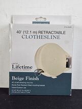 40' Self Retractable Clothesline Heavy Duty Vinyl Line Steel Mounting Br... - $17.77