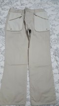 Sz 27 women&#39;s CALVIN KLEIN JEANS cotton khaki beige tan cropped pants ca... - $9.89