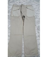 Sz 27 women&#39;s CALVIN KLEIN JEANS cotton khaki beige tan cropped pants ca... - $13.47 CAD