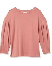 Daily Ritual - NEW- Pima Cotton Balloon Sleeve Top - Dusty Rose - Small - £7.91 GBP