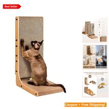 Eheyciga 26.8-Inch L-Shaped Cat Scratcher Board with Toy - Eco-Friendly ... - $38.56