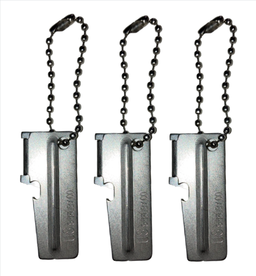 P-38 Can Openers + Bead Chains / 3 Pack - $5.85