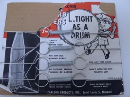Vtg Tight as a Drum Ironing Board Cover Sta-Put Spring Holders Fasteners... - $10.99