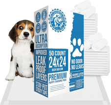 Puppy Pee Pads with Adhesive Sticky Tape (24X24) Large Premium Dog - $56.42