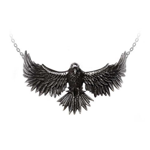Primary image for Alchemy Gothic P956 Curse of Coronis Choker Necklace Raven Wings Across Neck